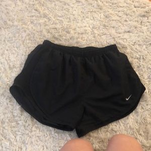 black nike running shorts